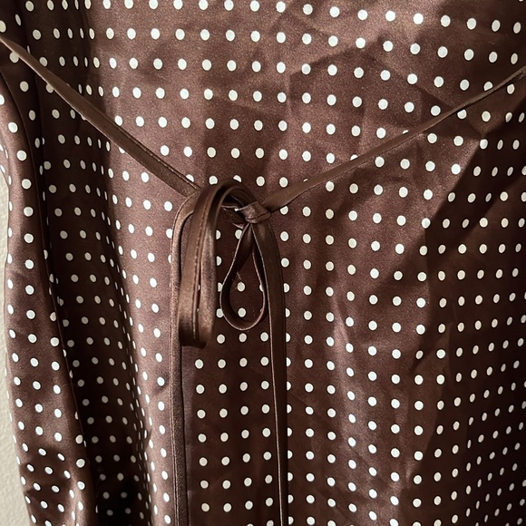 Be Mine Brown Polka Dot Tank M - Picture 7 of 10